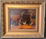 Mooi antiek kippenschilderij van Marijnissen., Ophalen of Verzenden