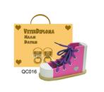 Blauw / Roze veterschoen met Veter Diploma - QC016, Ophalen of Verzenden, Nieuw