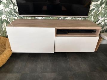 IKEA Besta TV Meubel - Walnoot/Roomwit - afbeelding 1