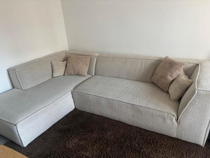 Beige Hoekbank Wehkamp - Gebruikt, Goede Staat, Huis en Inrichting, Banken | Bankstellen, Gebruikt, Hoekbank, Vierpersoons of meer