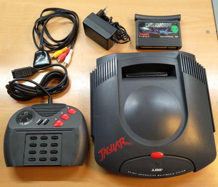 Atari Jaguar 64-bit set speelklaar., Spelcomputers en Games, Spelcomputers | Atari, Gebruikt, Atari Jaguar, Met 1 controller, Met games
