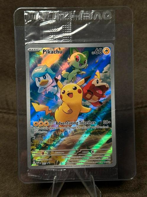 Sealed Pikachu [Paldea] #27 027 SVP (Pokemon Promo), Hobby en Vrije tijd, Verzamelkaartspellen | Pokémon, Zo goed als nieuw, Losse kaart