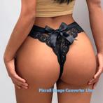 J18 mooi zwarte slip met strik op de rug, 2 voor 9,95, Ophalen of Verzenden, Zwart, Broekje of Short