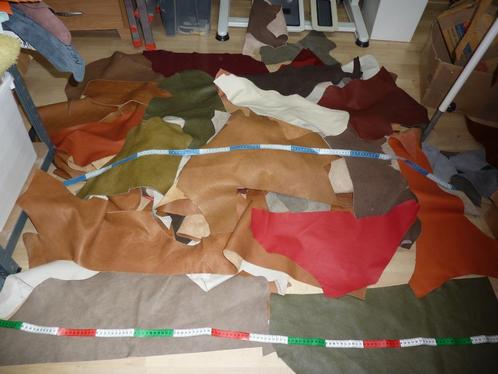 Grotere EE 9,6 kilo soepel echt leer rundleer, Hobby en Vrije tijd, Stoffen en Lappen, Nieuw, Leer of Kunstleer, 30 tot 120 cm