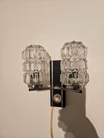 Vintage Staff Leuchten Wandlamp Chroom Kristal W-germany, Antiek en Kunst, Verzenden
