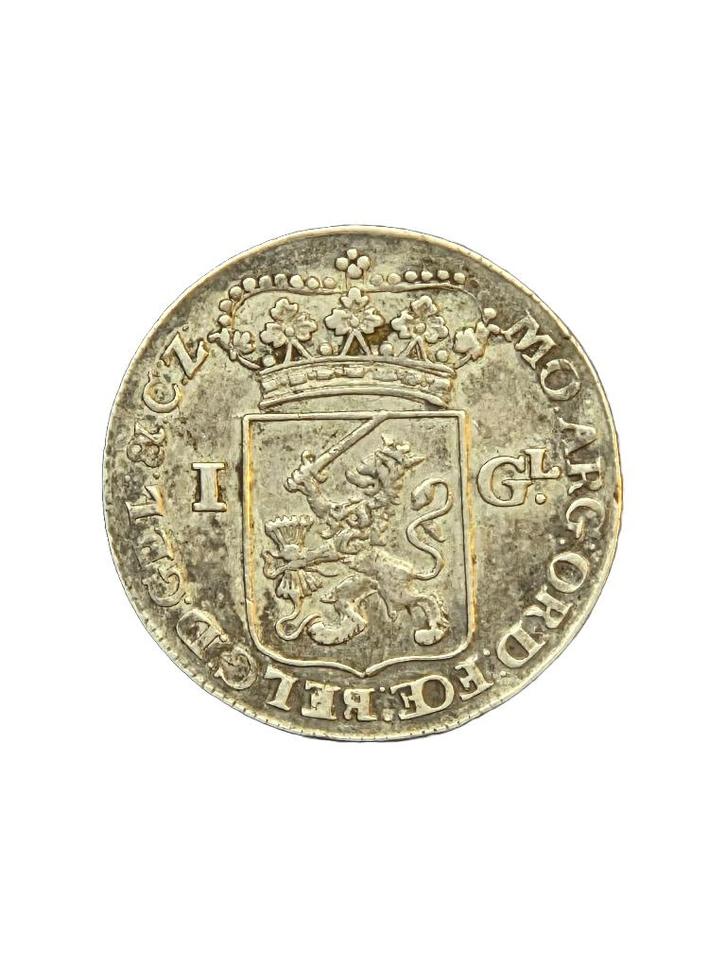 1 Gulden Gelderland 1762, Postzegels en Munten, Munten | Nederland, Losse munt, 1 gulden, Vóór koninkrijk, Zilver, Ophalen of Verzenden