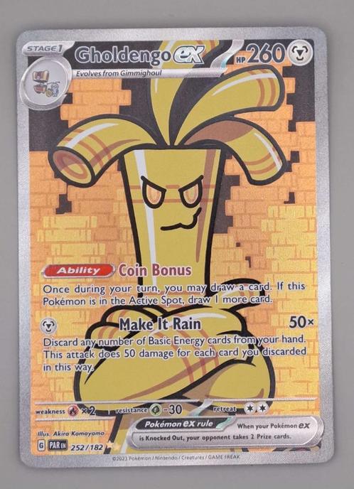 Gholdengo 252/182, Hobby en Vrije tijd, Verzamelkaartspellen | Pokémon, Zo goed als nieuw, Losse kaart, Foil, Ophalen of Verzenden