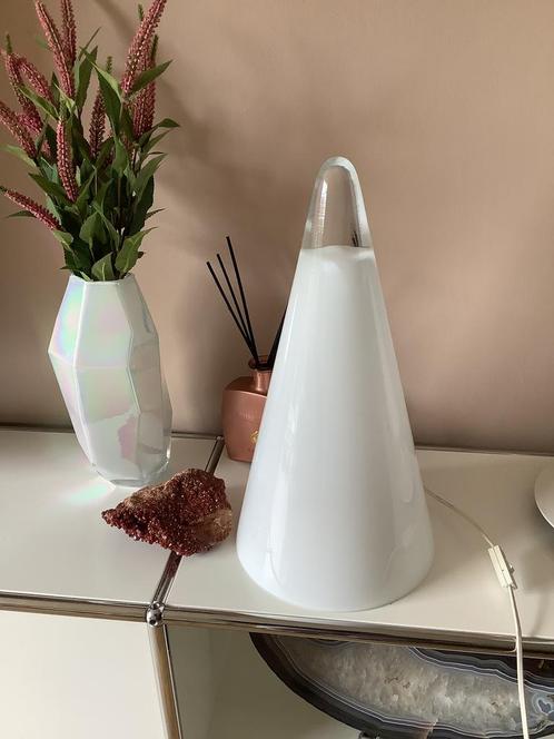 Zeldzaam formaat glazen design tafellamp, Huis en Inrichting, Lampen | Tafellampen, Zo goed als nieuw, Minder dan 50 cm, Ophalen