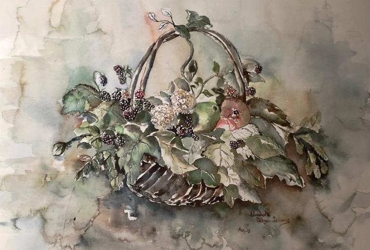 Elisabeth Veltman Adriaansz: Kunstreproductie Stilleven., Antiek en Kunst, Kunst | Litho's en Zeefdrukken, Ophalen