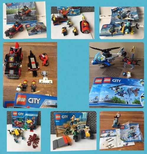 8 Lego City sets auto brandweer duiken motor set, Kinderen en Baby's, Speelgoed | Duplo en Lego, Zo goed als nieuw, Lego, Complete set