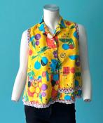 Vintage originele jaren 70 blouse geel maat 36, Verzenden, Geel, Vintage, Maat 36 (S)