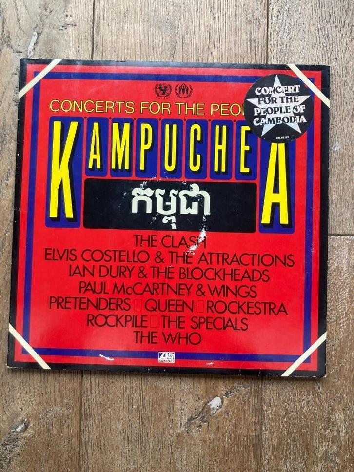 Kampuchea 2lp benefiet concert met Wings, Queen, Who, Clash, Cd's en Dvd's, Vinyl | Rock, Gebruikt, Poprock, Overige formaten