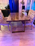 Eric Kuster Eettafel 160x100 met Gouden Poten, Ophalen