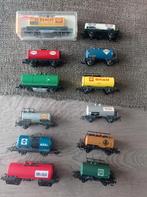 Partij wagonnen chemisch, Märklin ovp 00719,  Shell, Fleisch, Gebruikt, Gelijkstroom, Fleischmann, Wagon