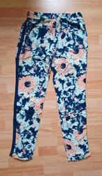 Gebloemde broek van Eksept maat L. Blauw met zalmkleur., Kleding | Dames, Broeken en Pantalons, Gedragen, Lang, Blauw, Maat 42/44 (L)