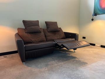 FSM Sesam designbank 2,5 - donkerbruin met alcantara kussens beschikbaar voor biedingen