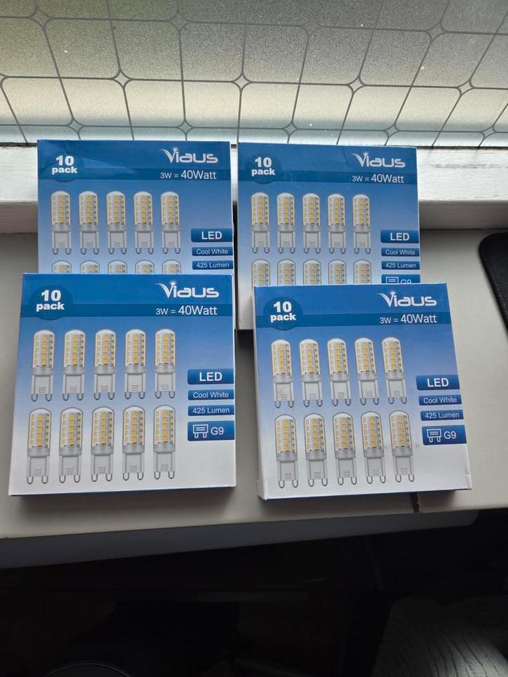 Viaus G9 LED Lampen - 4 Pakken (40 stuks), Huis en Inrichting, Lampen | Hanglampen, Nieuw, Minder dan 50 cm, Ophalen of Verzenden