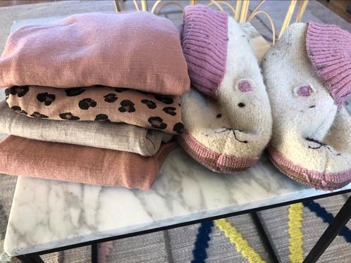 Wollen set 2x shirt 2x broek 122-128 sloffen maat 32 100%wol, Kinderen en Baby's, Kinderkleding | Maat 122, Gebruikt, Meisje, Setje
