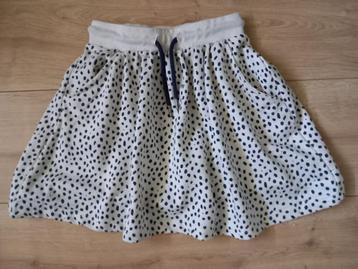Rokje 146-152. Crèmekleur  met blauwe dots. beschikbaar voor biedingen