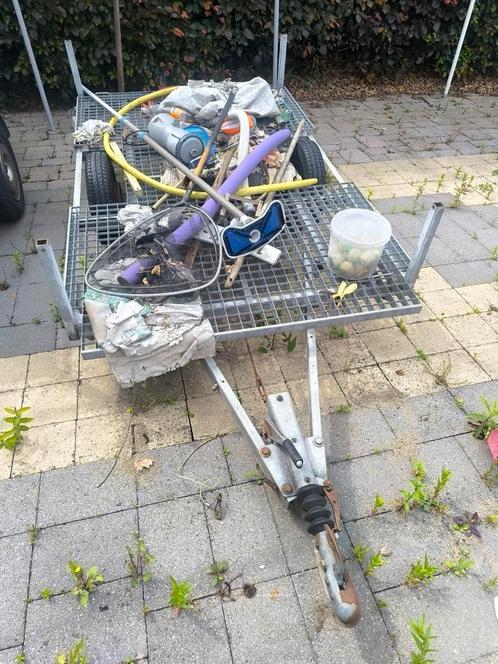Aanhanger voor motor, bak fiets, scooter, brommer, Fietsen en Brommers, Fietsaccessoires | Aanhangers en Karren, Gebruikt, 80 kg of meer