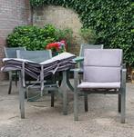 4 tuinstoelkussens, grijs, Tuin en Terras, Ophalen, Gebruikt
