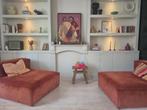 Terracotta fauteuils, Huis en Inrichting, Ophalen, Gebruikt, 75 tot 100 cm, Stof