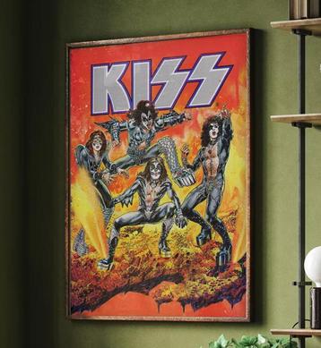 KISS Comic Muziek 50x70cm Poster beschikbaar voor biedingen