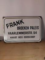 Prachtig emaille bord uit Leiden, Ophalen of Verzenden