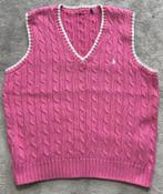 Ralph Lauren dames spencer – roze kabel – M/L – V-hals, Verzenden, Gedragen, Maat 38/40 (M), Roze