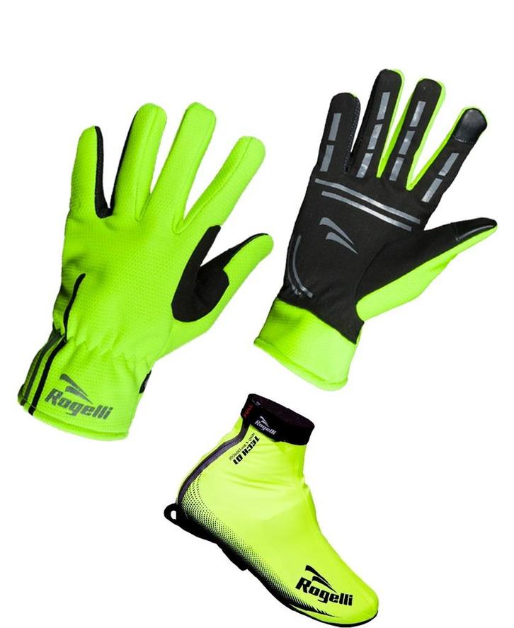 Handschoenen & overschoenen Rogelli fluor zwart, Sport en Fitness, Wielrennen, Nieuw, Overige typen, Verzenden