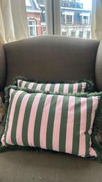 2 Palais kussens met franjes, Ophalen of Verzenden, Zo goed als nieuw, Overige kleuren, Rechthoekig
