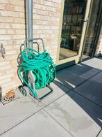 Tuinslang 15 meter en haspel te koop, Tuin en Terras, Tuinslangen, Ophalen, Gebruikt, Tuinslanghaspel