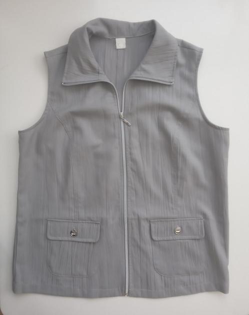 Grijze hes met rits, maat L, Kleding | Dames, Blouses en Tunieken, Zo goed als nieuw, Maat 42/44 (L), Grijs, Verzenden