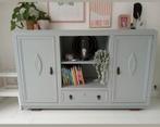 Antiek dressoir, grijs geverfd, Huis en Inrichting, Kasten | Dressoirs, Ophalen, Gebruikt, 150 tot 200 cm, 25 tot 50 cm
