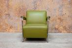 ZGANieuw! groene lerenLeolux Scylla design fauteuil