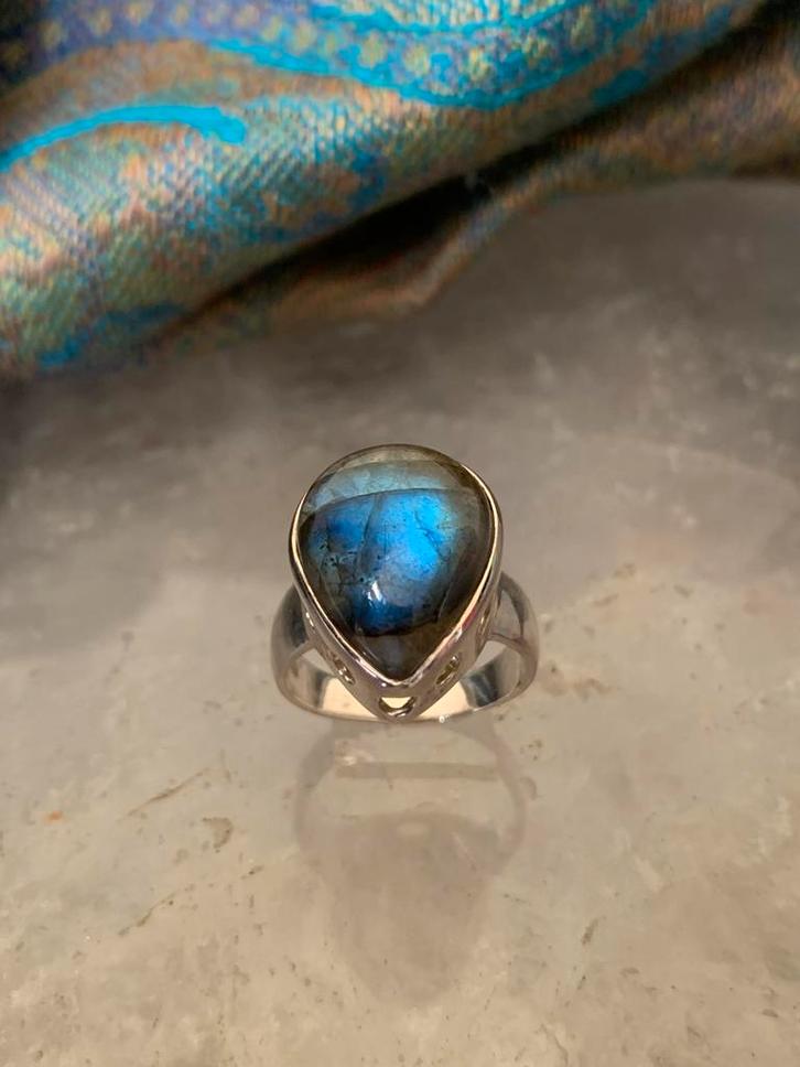 Labradoriet beschermt geluk aura straling intuïtie magie TIP, Sieraden, Tassen en Uiterlijk, Ringen, Nieuw, Dame of Heer, 17 tot 18