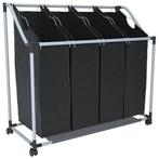 Wasmand wassorteerder 4 waszakken wasmanden GRATIS BEZORGD!, Verzenden, Nieuw, Zwart, Overige typen
