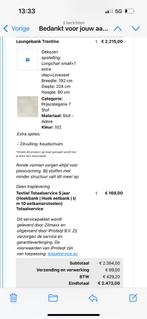 Gloednieuwe Trentino Bank incl. Loveseat - 5 Jaar Garantie!, Huis en Inrichting, Banken | Bankstellen, 150 tot 200 cm, Hoekbank