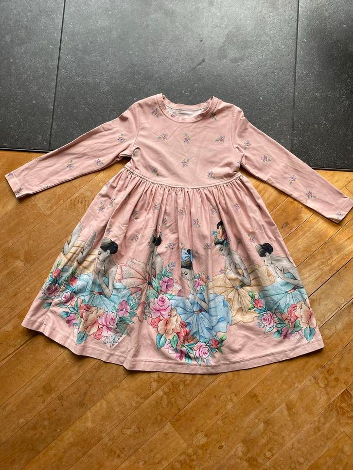 Jurkje met bontje maat 116, Kinderen en Baby's, Kinderkleding | Maat 116, Zo goed als nieuw, Meisje, Ophalen of Verzenden