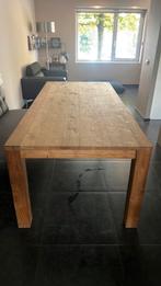 Robuuste teakhout eettafel., Huis en Inrichting, Tafels | Eettafels, Ophalen, Teakhout, 200 cm of meer, 50 tot 100 cm