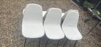 6 Witte Eetkamerstoelen - Set, Wit, Ophalen of Verzenden, Zo goed als nieuw, Stof