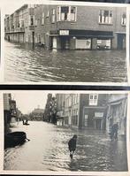 2 Agfa Fotokaarten Dordrecht Watersnood 1953, Ophalen of Verzenden, 1940 tot 1960, Ongelopen, Zuid-Holland