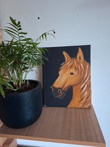 Paard Schilderij - 24x30 cm beschikbaar voor biedingen