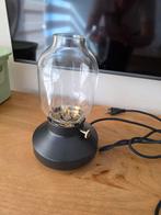 Mooie Tafellamp met Glazen Kap, Ophalen of Verzenden, Zo goed als nieuw, Glas, Minder dan 100 cm