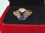 Prachtige vintage gouden ring met blauwe Saffier 1.83ct!, Ophalen of Verzenden, 17 tot 18, Met edelsteen, Dame