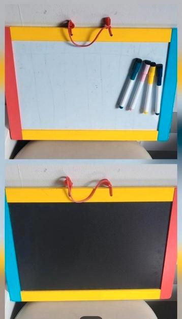 Krijtbord en Whiteboard 2in1 + gratis stiften en krijt  beschikbaar voor biedingen