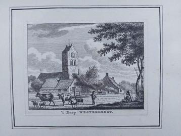 6 / Het dorp Westergeest Gravure uit 1790 beschikbaar voor biedingen