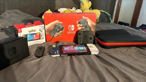 Switch V2 2019, Spelcomputers en Games, Spelcomputers | Nintendo Switch, Zo goed als nieuw, Switch 2019 Upgrade, Met 3 controllers of meer