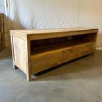 TV meubel - teakhout - 160 cm breed - 3 lades -TTM Wonen, Www.ttmwonen.nl, 150 tot 200 cm, Teakhout, Nieuw