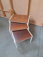 Vintage mimiset bijzettafels, Huis en Inrichting, Tafels | Bijzettafels, Ophalen, Minder dan 55 cm, Zo goed als nieuw, Rechthoekig